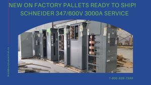 New Distribution Package 347/600V 3000A Main, 2000A Subfeed Breaker and ATS 